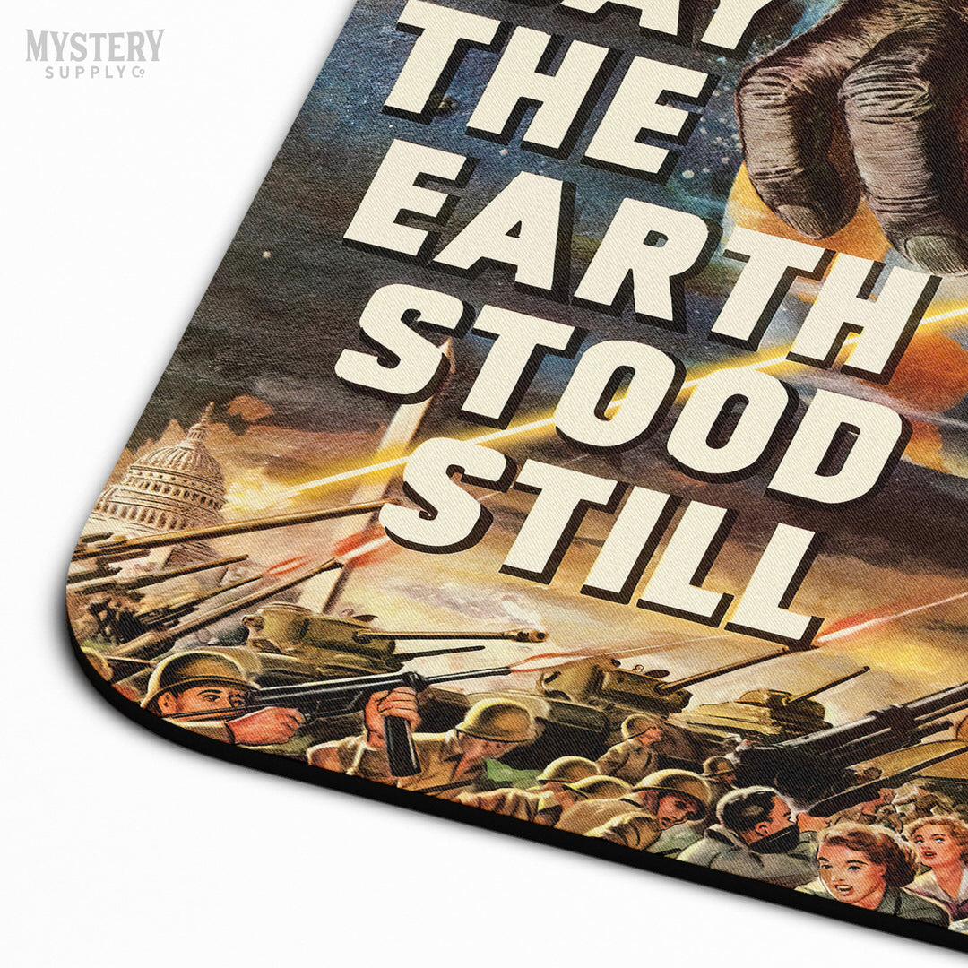 The Day the Earth Stood Still 1951 vintage science fiction robot movie mousepad office decor desk accessories from Mystery Supply Co. @mysterysupplyco