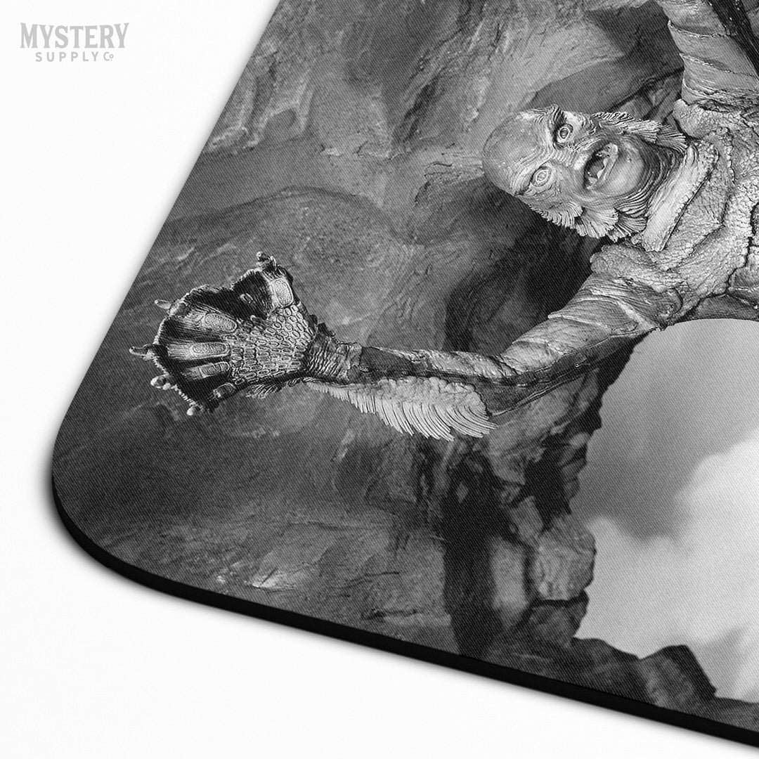 Creature from the Black Lagoon 1954 vintage horror monster gill man scary pose black and white photo mousepad office decor desk accessories from Mystery Supply Co. @mysterysupplyco
