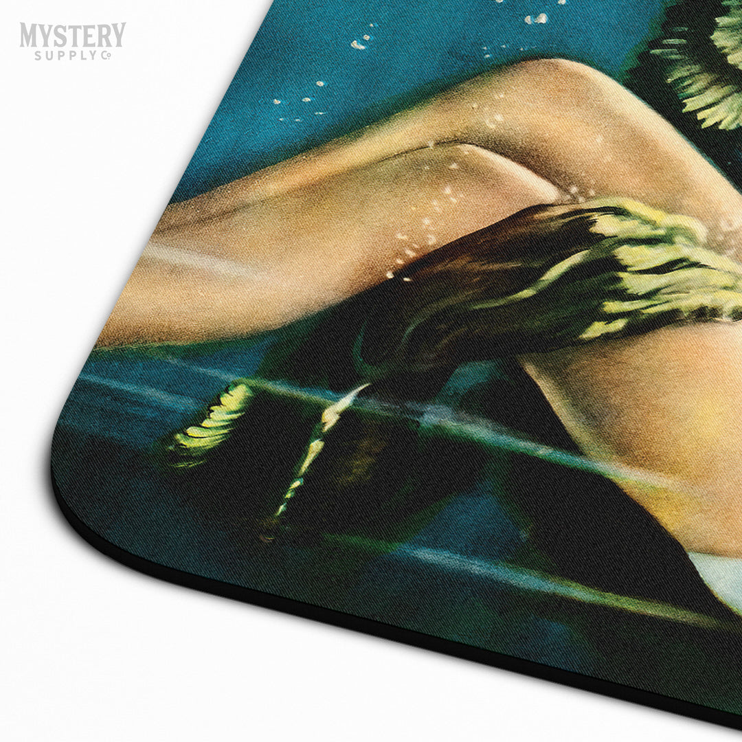 Creature from the Black Lagoon 1954 vintage horror monster gill man movie poster mousepad from Mystery Supply Co. @mysterysupplyco