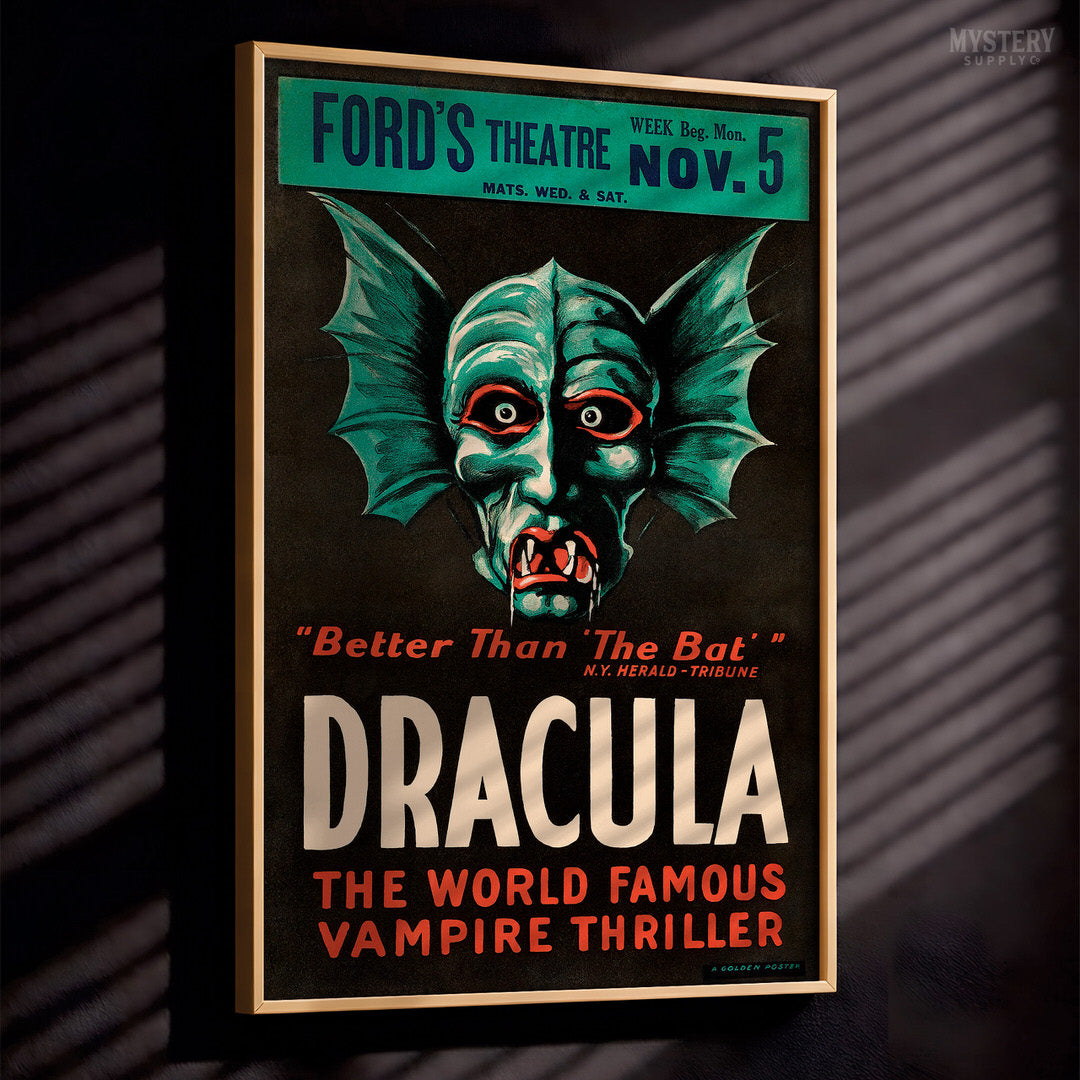 Dracula 1928 Vintage Horror Vampire Monster Movie Poster
