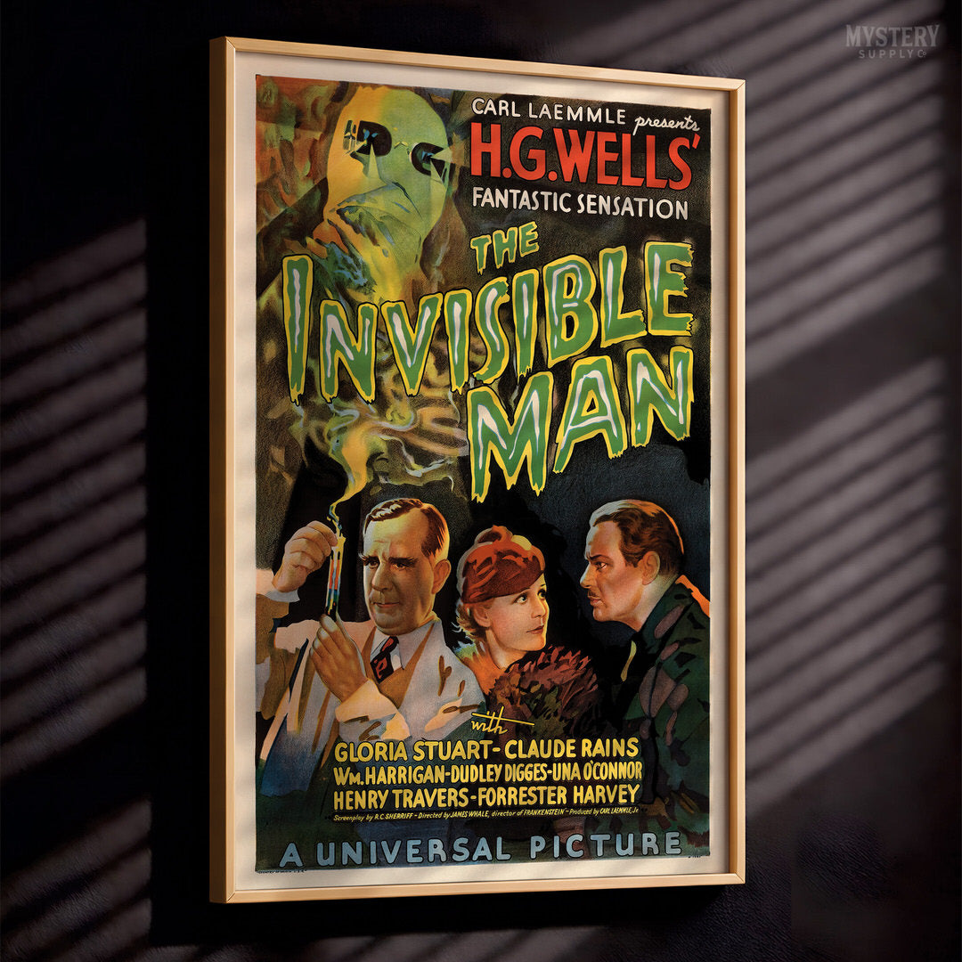 Invisible Man 1933 Vintage Horror Monster Movie Poster