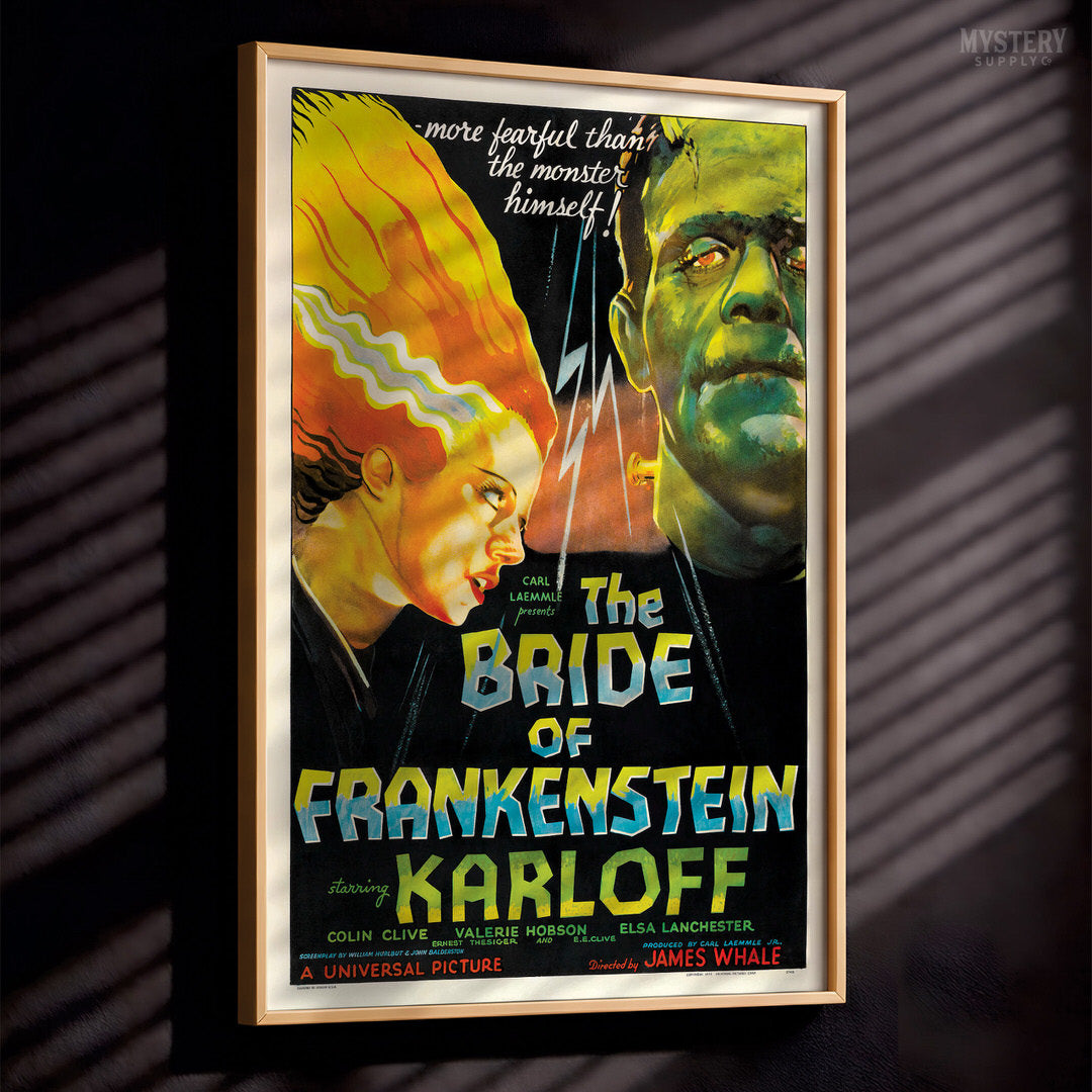 Bride of Frankenstein 1935 Vintage Horror Monster Movie Poster