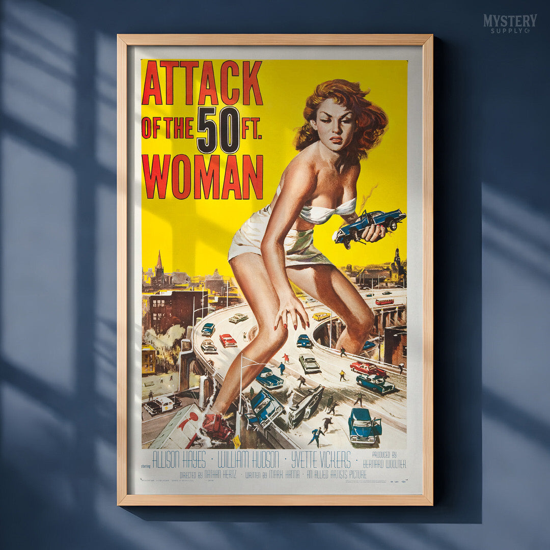 Attack of the 50 Foot Woman 1958 Vintage Science Fiction Movie Poster