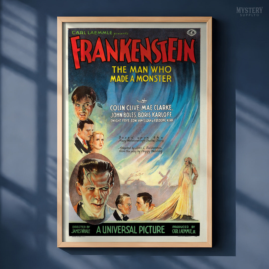 Frankenstein 1931 Vintage Horror Monster Movie Poster
