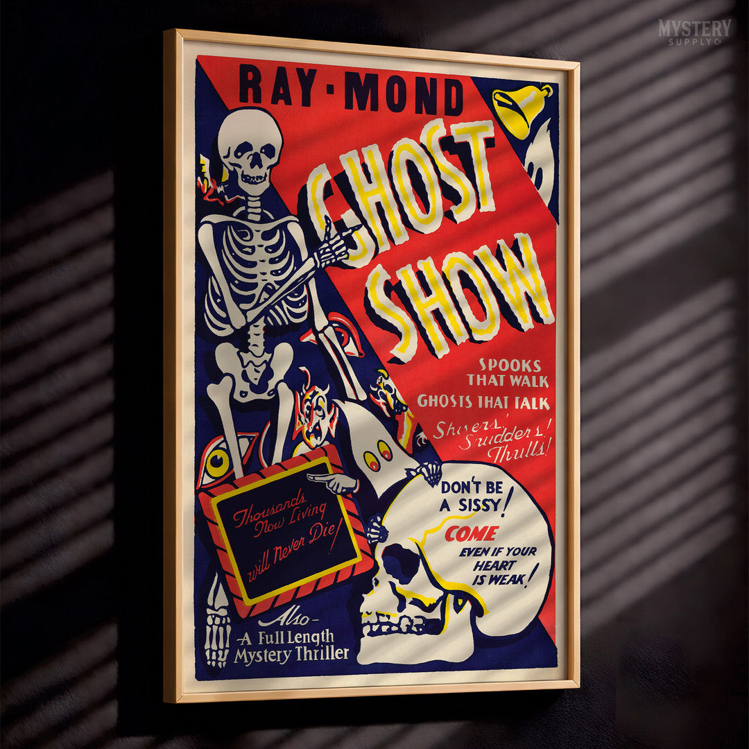 Ray-Mond Ghost Show 1940s Vintage Horror Poster