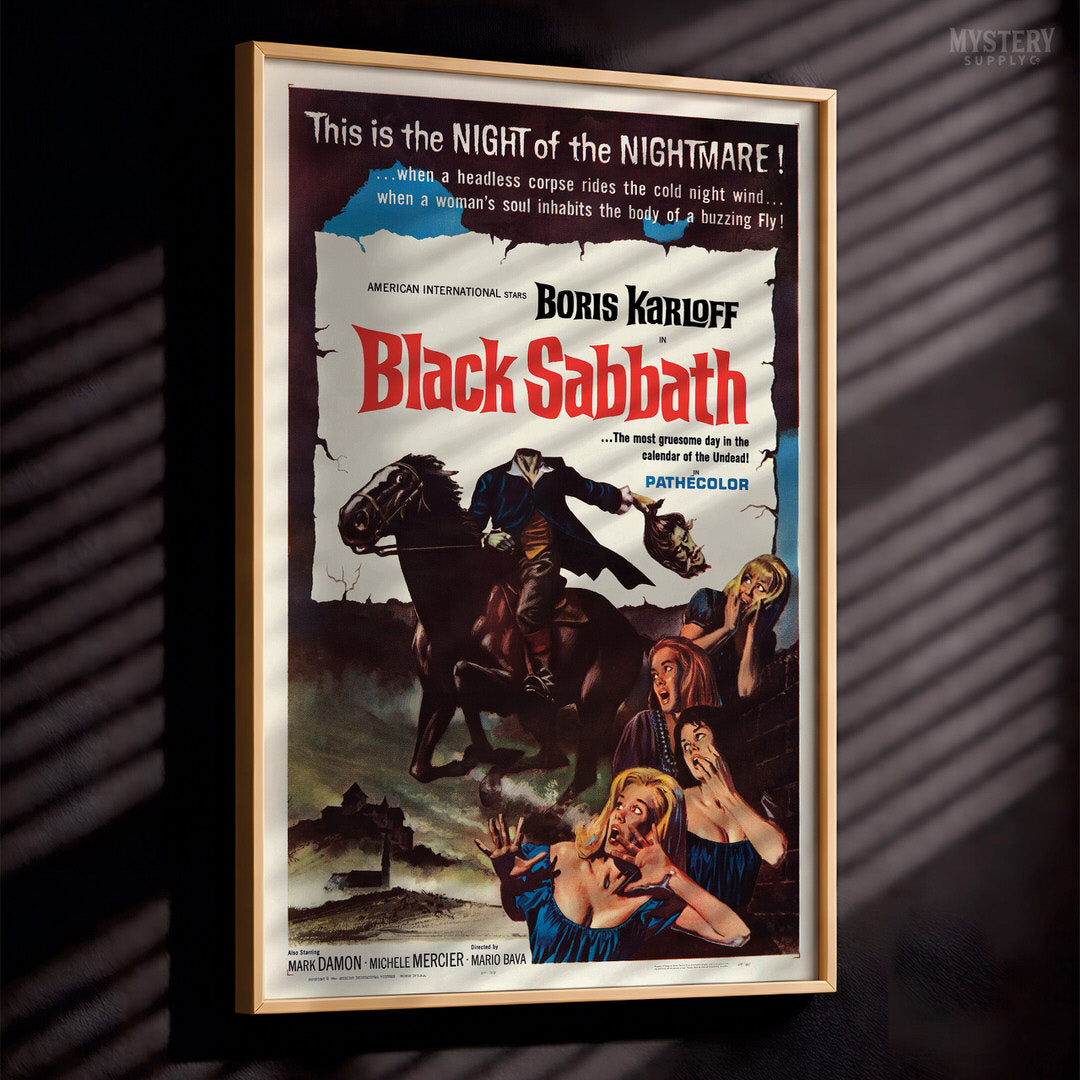 Black Sabbath 1964 Vintage Horror Movie Poster