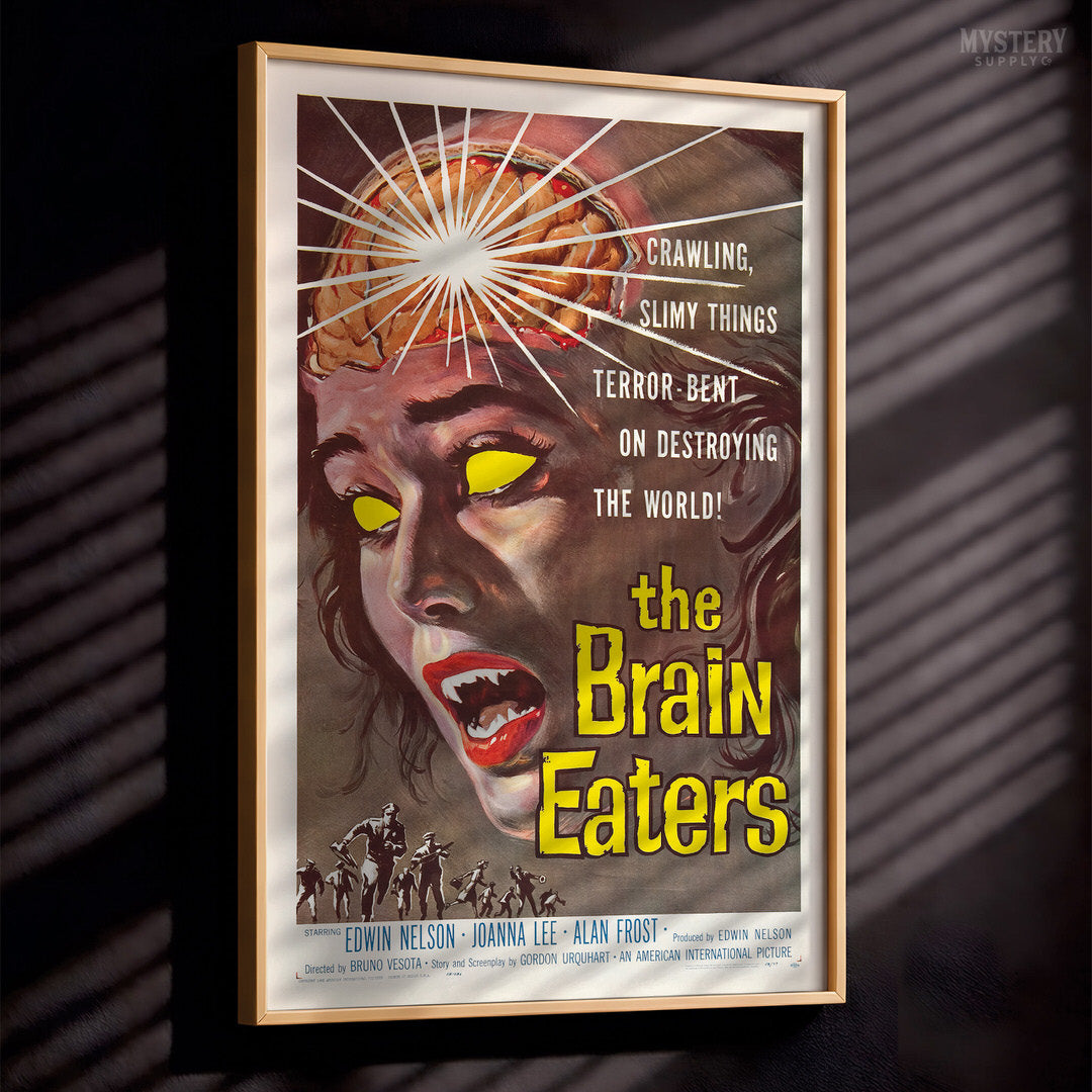 The Brain Eaters 1958 Vintage Horror Science Fiction Movie Poster