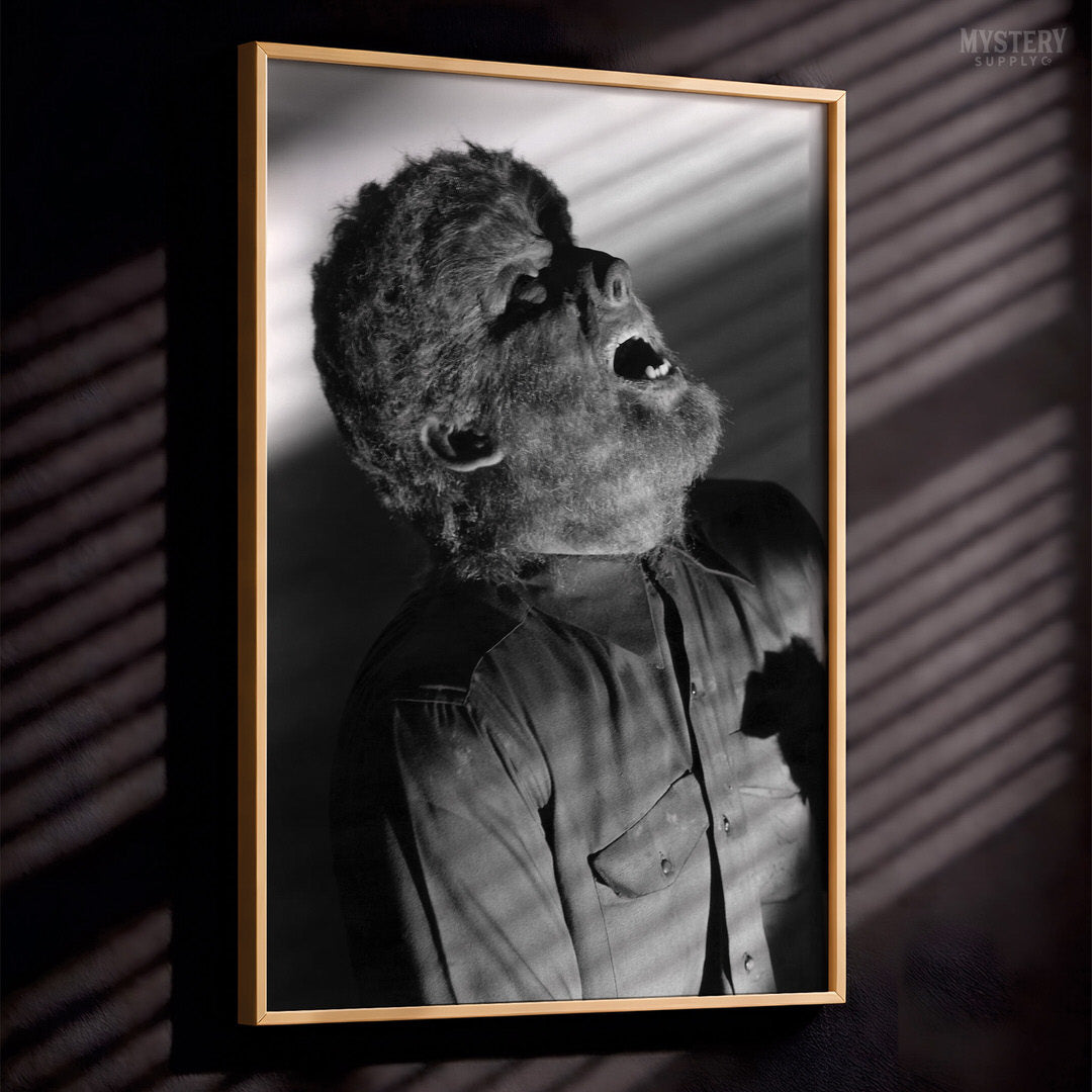 The Wolf Man 1940s Lon Chaney Jr. Howling Werewolf Photo