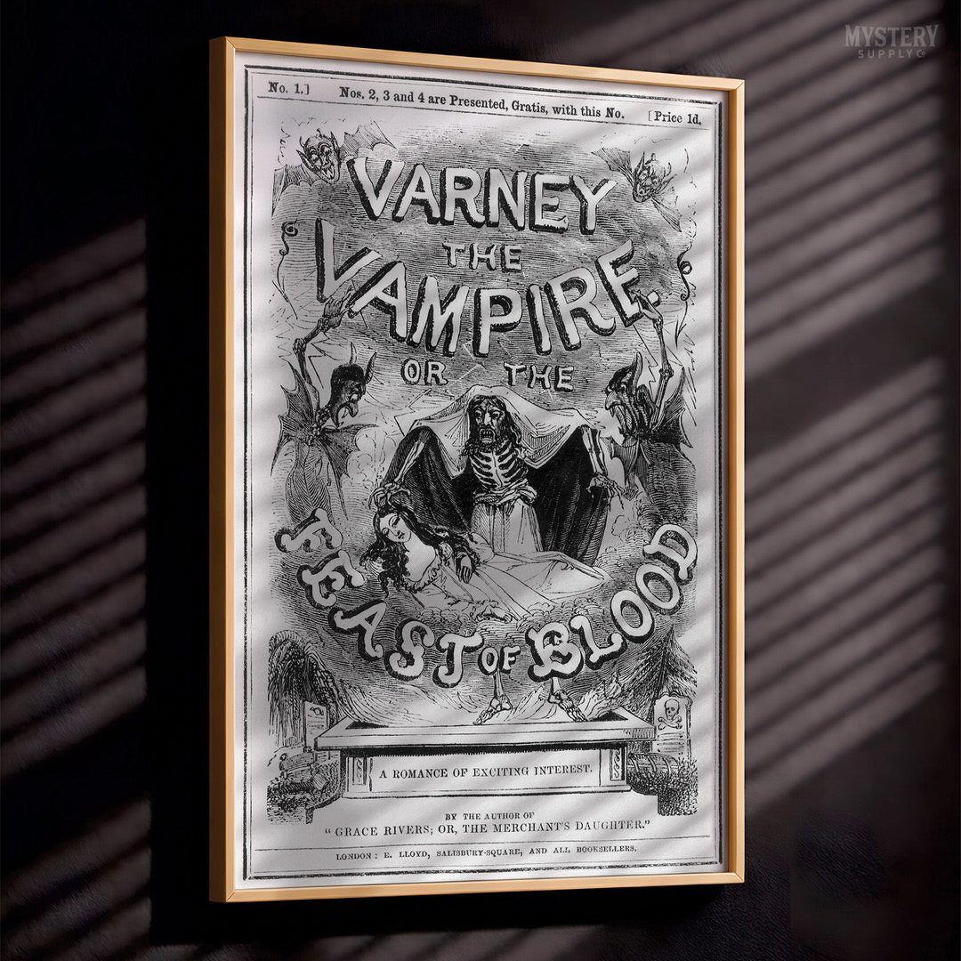 Varney the Vampire Feast of Blood Gothic Horror Novel Print