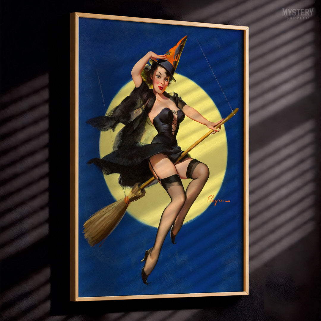 Halloween Witch Pin-Up Art