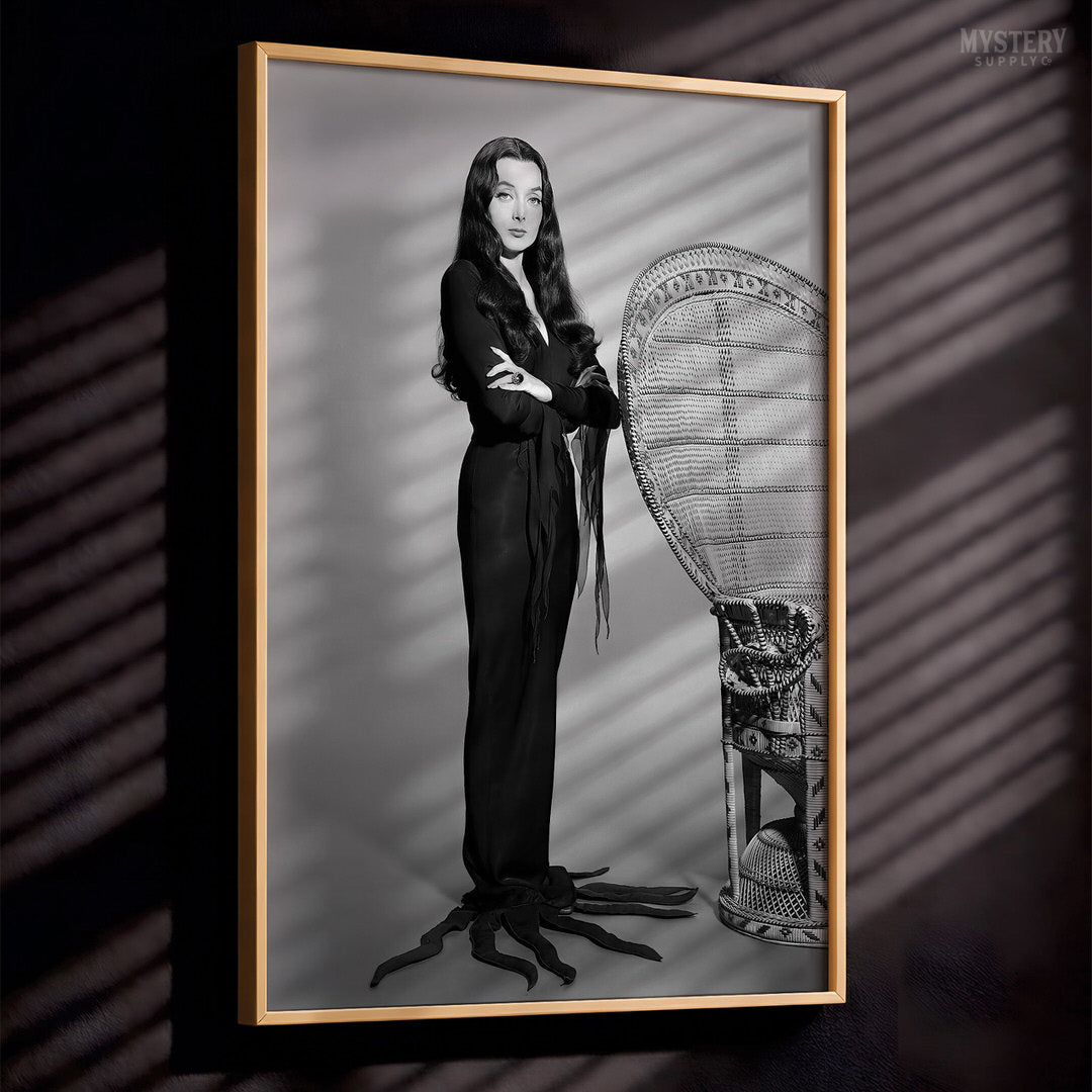 Morticia Addams Standing Pose Witch Photo