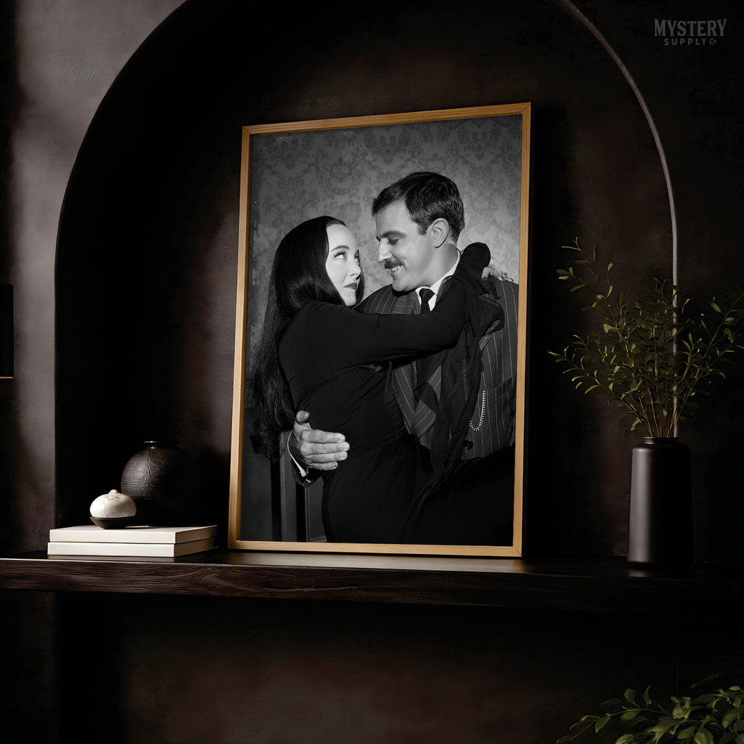 Gomez Holding Morticia 1960s Addams Family Photo