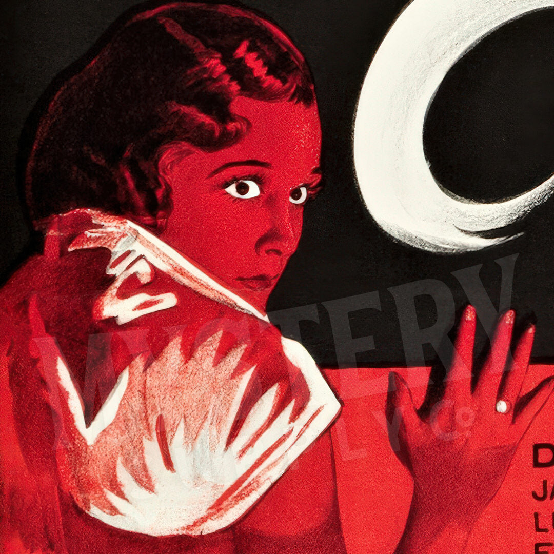 Detail of The Black Cat 1934 Vintage Horror Movie Poster wall decor art print from Mystery Supply Co. @mysterysupplyco