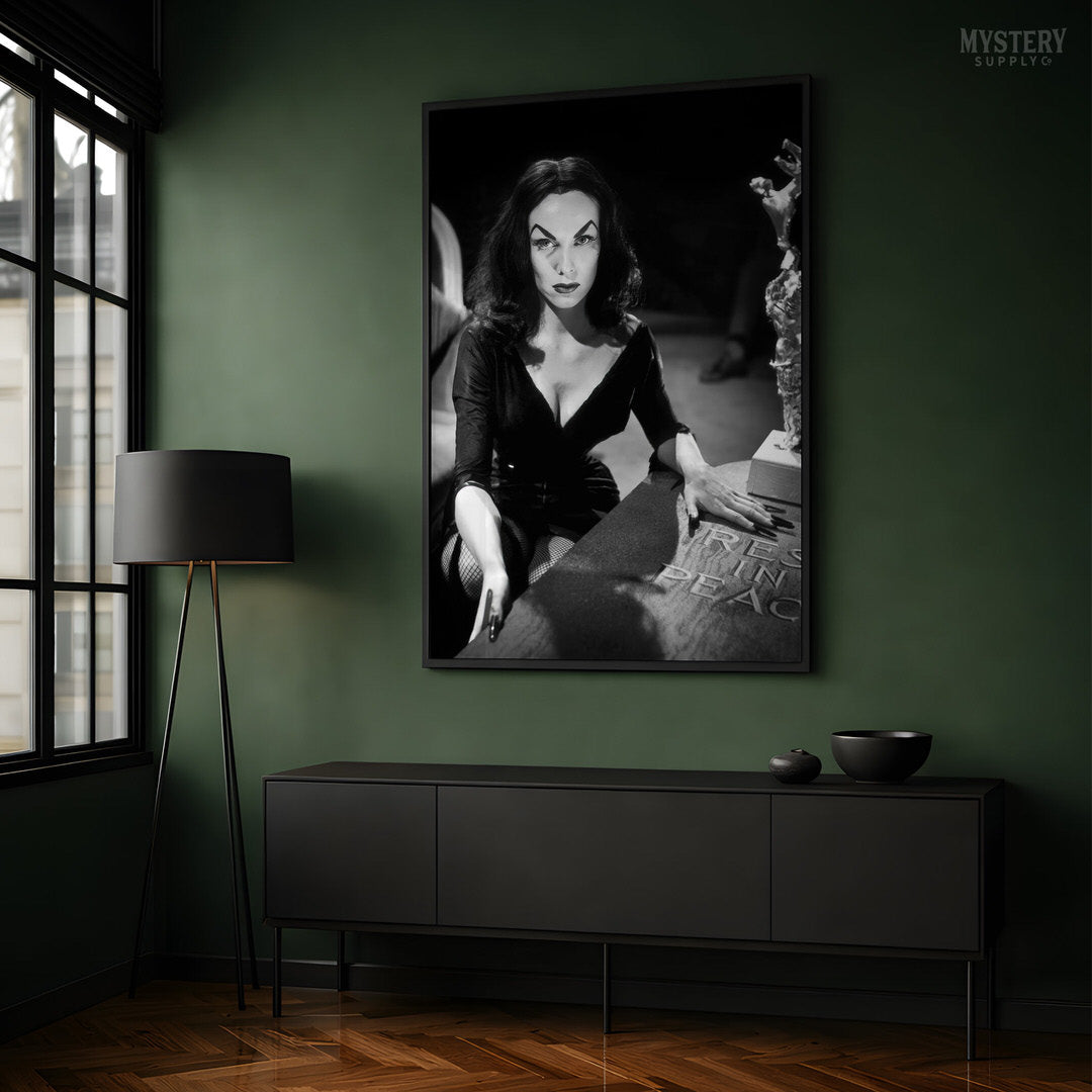 Vampira Coffin Photo Poster