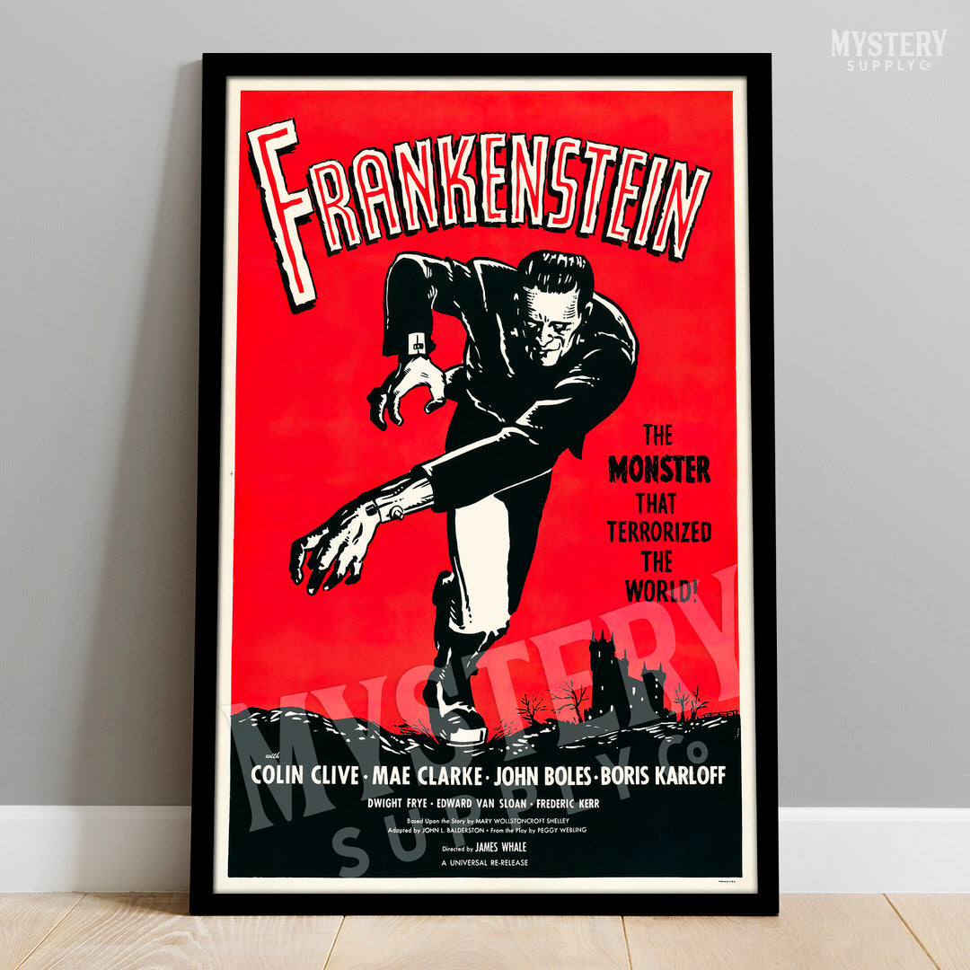 1960s monsters Frankenstein 1960s Vintage Reissue Horror Movie Poster