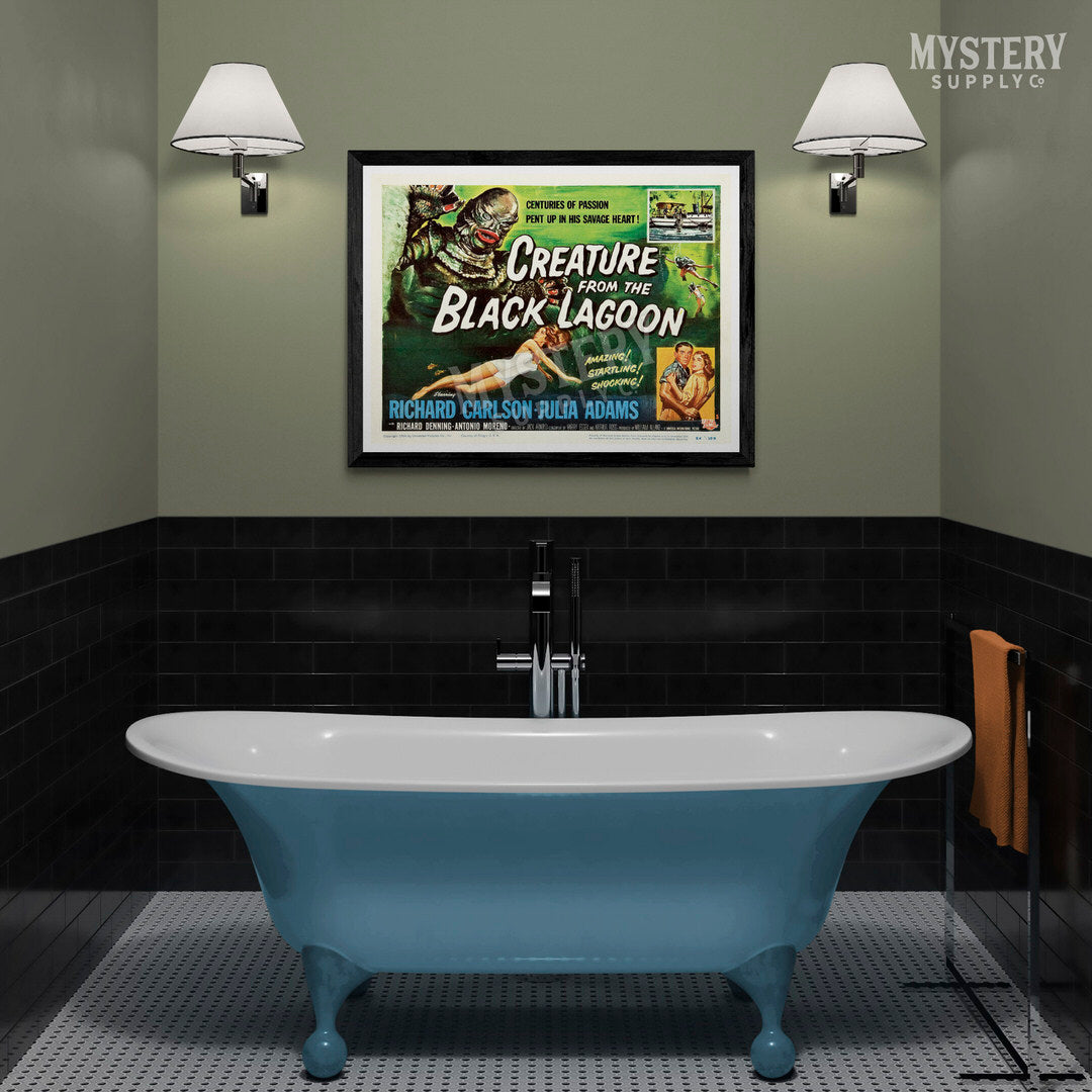 Creature from the Black Lagoon 1954 vintage horror monster movie poster reproduction from Mystery Supply Co. @mysterysupplyco