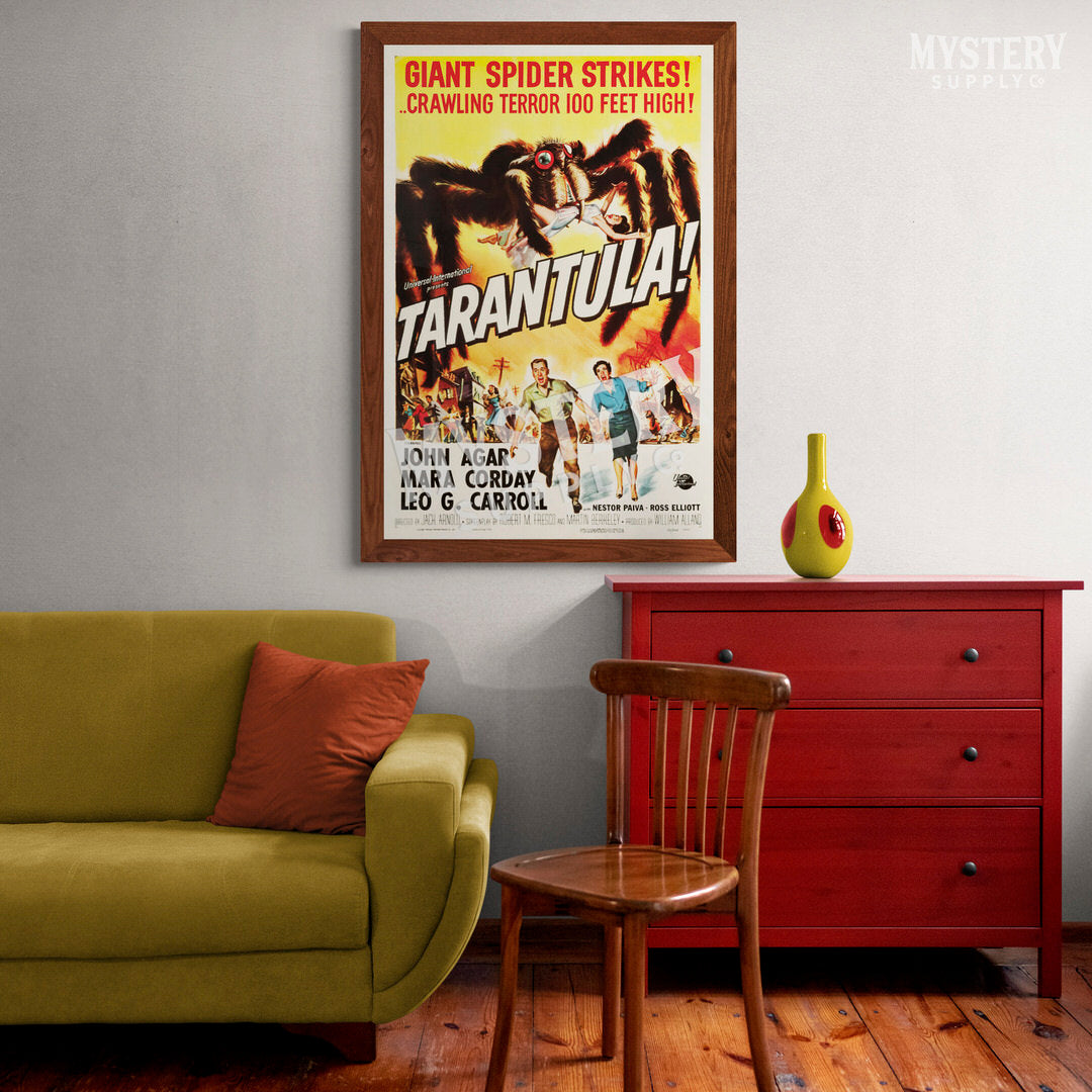 Tarantula 1955 vintage science fiction sci-fi horror monster spider arachnid big bug movie poster reproduction from Mystery Supply Co. @mysterysupplyco