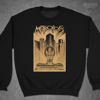 Metropolis 1927 Fritz Lang vintage science fiction sci-fi movie Mens Womens Unisex Heavy Blend Crewneck Sweatshirt from Mystery Supply Co. @mysterysupplyco