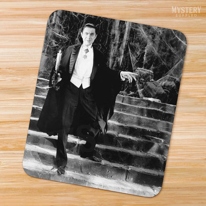 Dracula Vintage Vampire Horror Movie Candle Cobwebs Castle Steps Mousepad / Office Decor / Desk Accessories / Horror Art