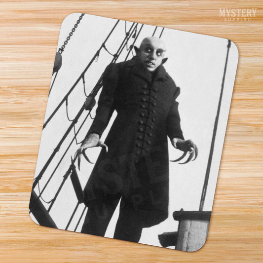 Nosferatu 1922 vintage horror monster vampire movie Dracula Count Orlok photo mousepad office decor desk accessories from Mystery Supply Co. @mysterysupplyco