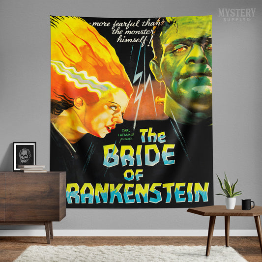 The Bride of Frankenstein 1935 vintage horror monster movie Tapestry Wall Hanging from Mystery Supply Co. @mysterysupplyco