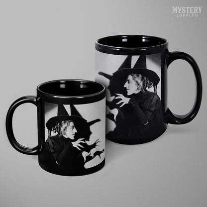 Wicked Witch of the West Wizard of Oz 11oz and 15oz black ceramic horror coffee mugs from Mystery Supply Co. @mysterysupplyco