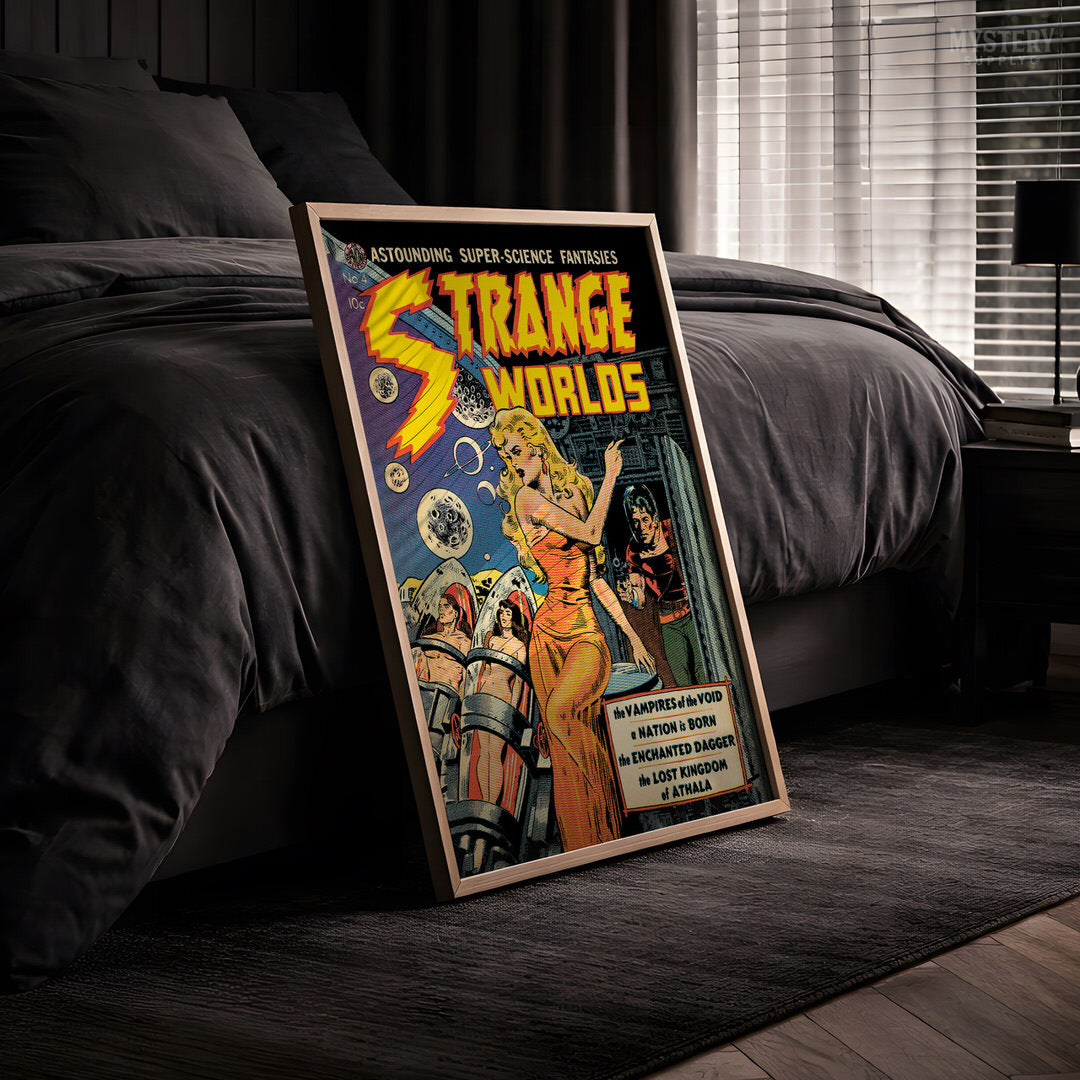 Strange Worlds #4 Vintage Science Fiction Comic Book Cover Art