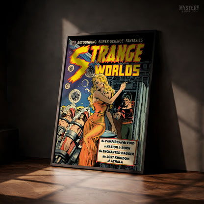 Strange Worlds #4 Vintage Science Fiction Comic Book Cover Art