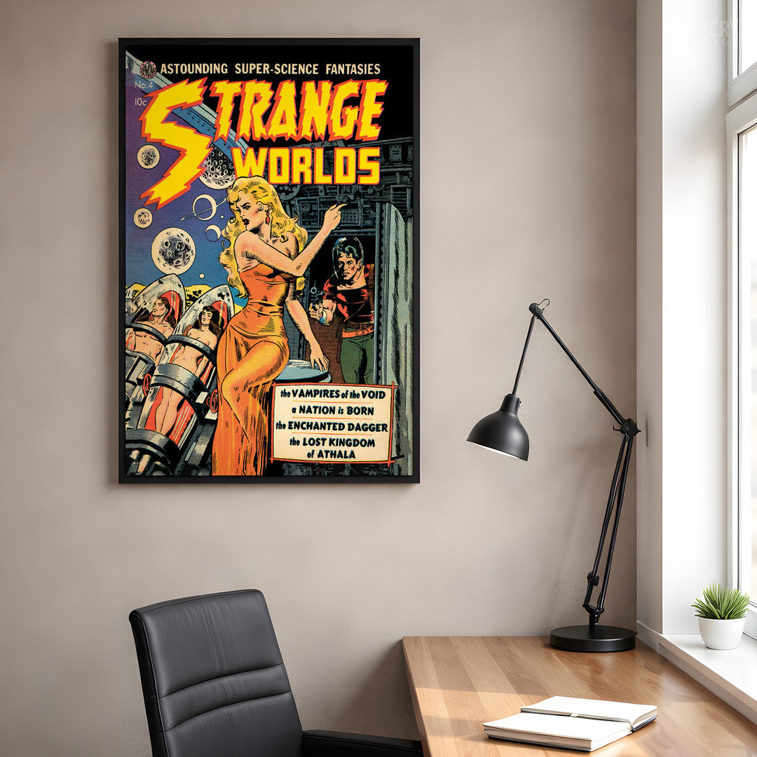 Strange Worlds #4 Vintage Science Fiction Comic Book Cover Art