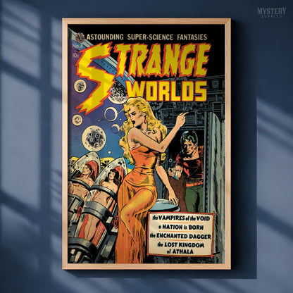 Strange Worlds #4 Vintage Science Fiction Comic Book Cover Art