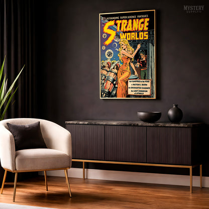 Strange Worlds #4 Vintage Science Fiction Comic Book Cover Art