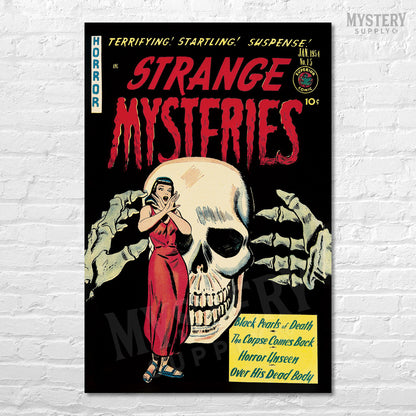 Strange Mysteries #15 vintage horror comic cover reproduction from Mystery Supply Co. @mysterysupplyco