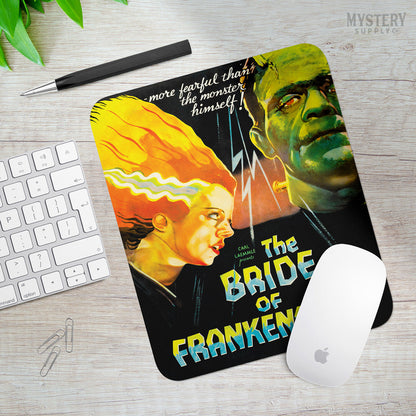 The Bride of Frankenstein 1935 Vintage Horror Monster Movie Mousepad / Office Decor / Desk Accessories / Horror Art