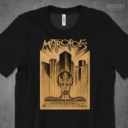 Metropolis 1927 Fritz Lang vintage science fiction sci-fi movie mens womens unisex crew neck t-shirt from Mystery Supply Co. @mysterysupplyco