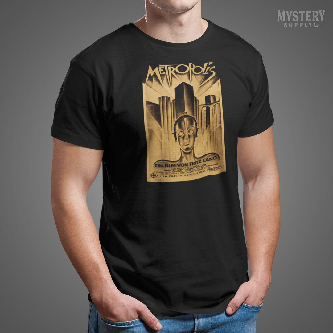 Metropolis 1927 Fritz Lang vintage science fiction sci-fi movie mens womens unisex crew neck t-shirt from Mystery Supply Co. @mysterysupplyco