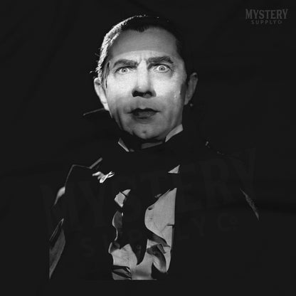 Dracula 1930s Vintage Bela Lugosi Horror Movie Vampire Monster Black and White Photo Mens Womens Unisex T-Shirt from Mystery Supply Co. @mysterysupplyco