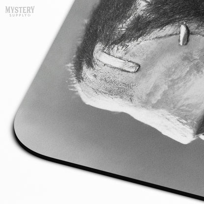 Frankenstein 1935 Vintage Boris Karloff Horror Movie Monster Profile Portrait Mousepad / Office Decor / Desk Accessories / Horror Art