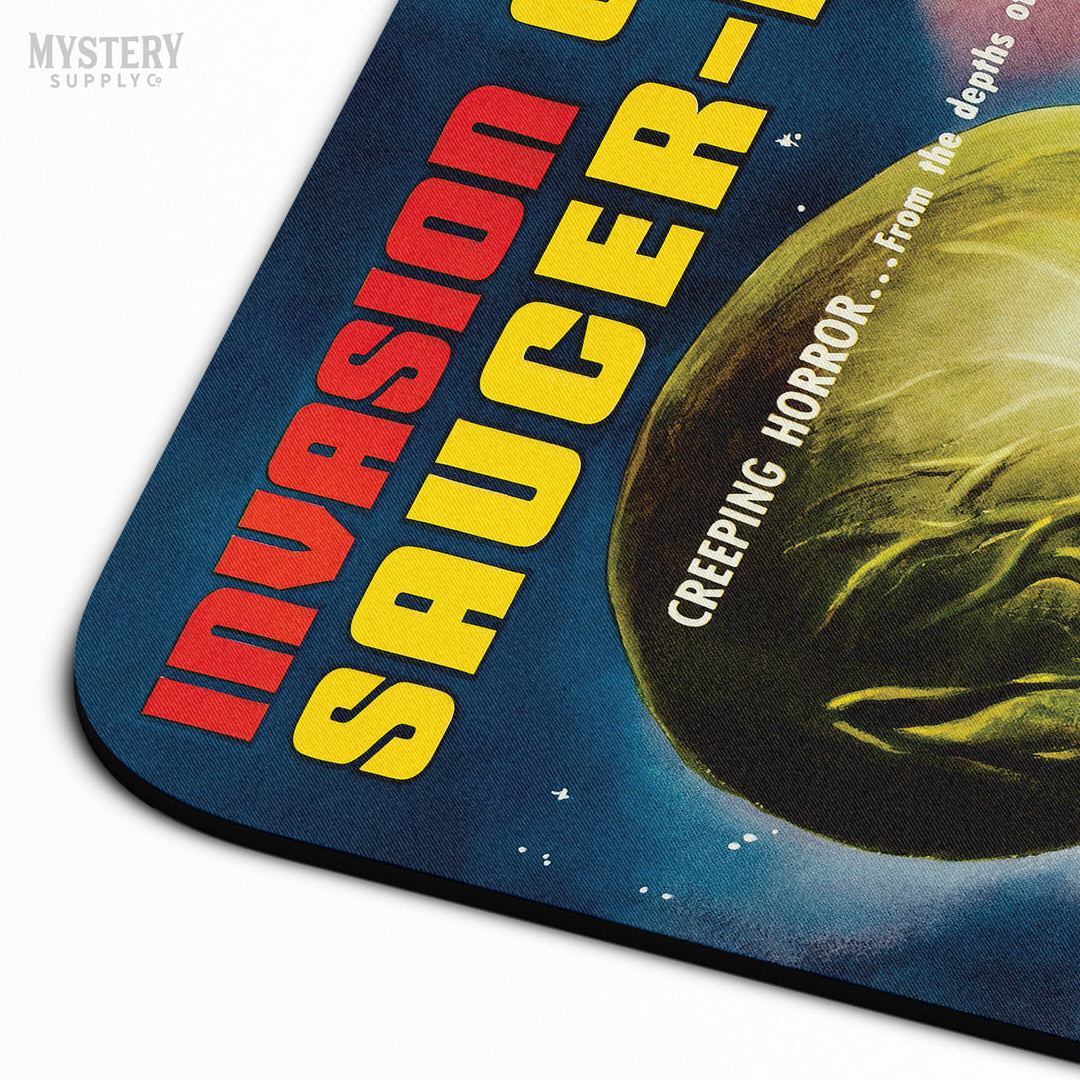 Invasion of the Saucer-Men 1957 vintage science fiction UFO flying saucer alien martian movie mousepad office decor desk accessories from Mystery Supply Co. @mysterysupplyco