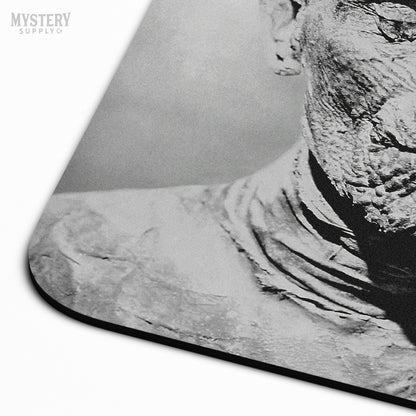 The Mummy 1932 Vintage Horror Movie Monster Boris Karloff Black and White Photo mousepad office decor desk accessories from Mystery Supply Co. @mysterysupplyco