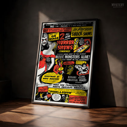 Dr. Macabre's Frightmare of Movie Monsters 1950s Vintage Horror Poster