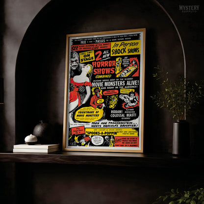 Dr. Macabre's Frightmare of Movie Monsters 1950s Vintage Horror Poster