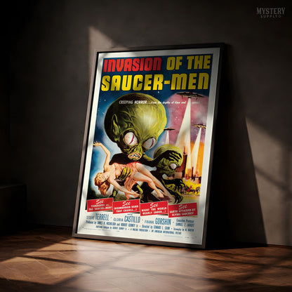 Invasion of the Saucer-Men 1957 Vintage Science Fiction Movie Poster