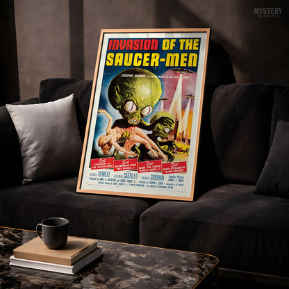 Invasion of the Saucer-Men 1957 Vintage Science Fiction Movie Poster