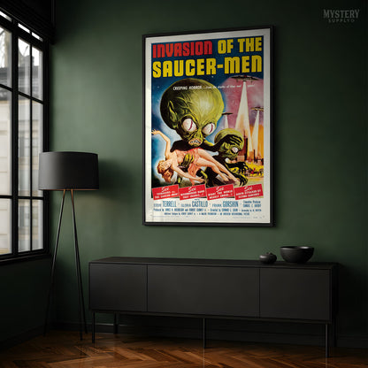 Invasion of the Saucer-Men 1957 Vintage Science Fiction Movie Poster