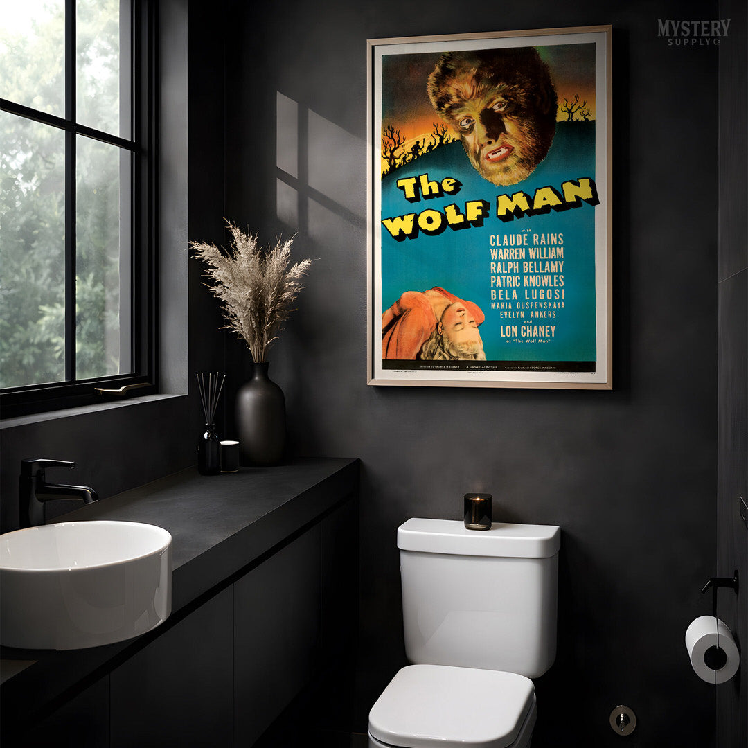The Wolf Man 1941 Vintage Horror Movie Poster