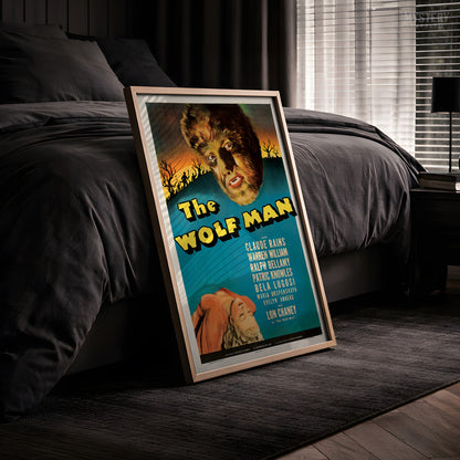 The Wolf Man 1941 Vintage Horror Movie Poster