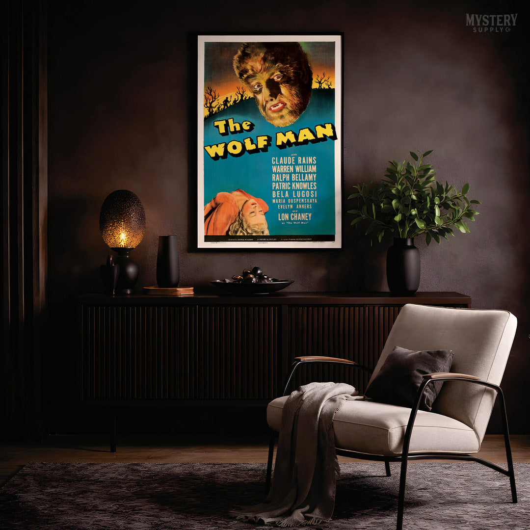The Wolf Man 1941 Vintage Horror Movie Poster