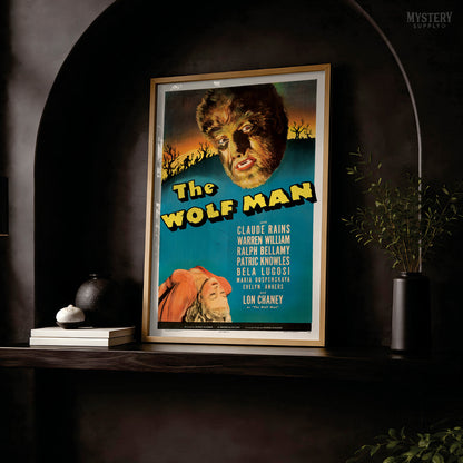 The Wolf Man 1941 Vintage Horror Movie Poster
