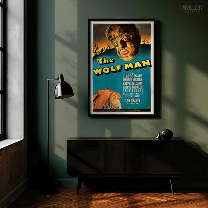 The Wolf Man 1941 Vintage Horror Movie Poster