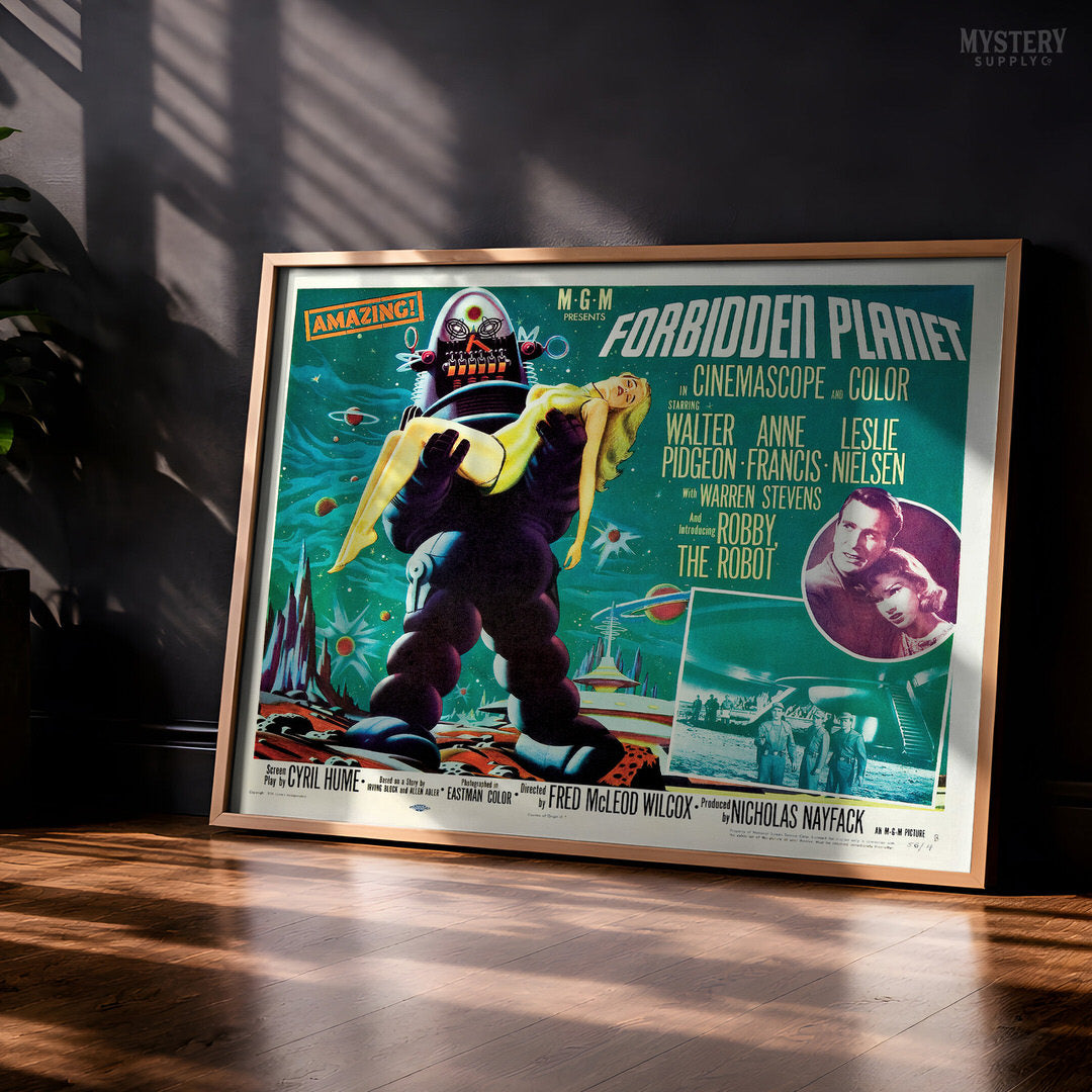 Forbidden Planet 1956 Vintage Science Fiction Movie Poster